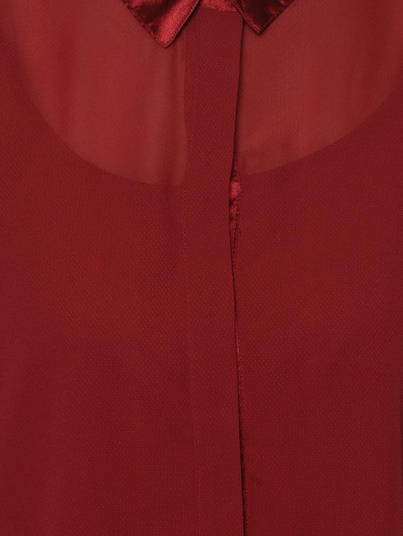 solid red shirt dress - 14451709 - Zoom Image - 4