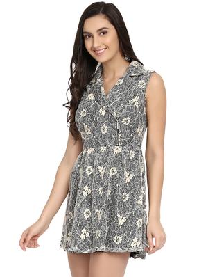 grey fit & flare dress - 14451716 - Standard Image - 3