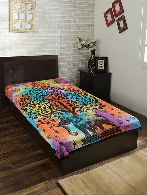 Cotton Traditional Printed Single Bed Sheet/Tapestry - 14452133 - Standard Image - 1