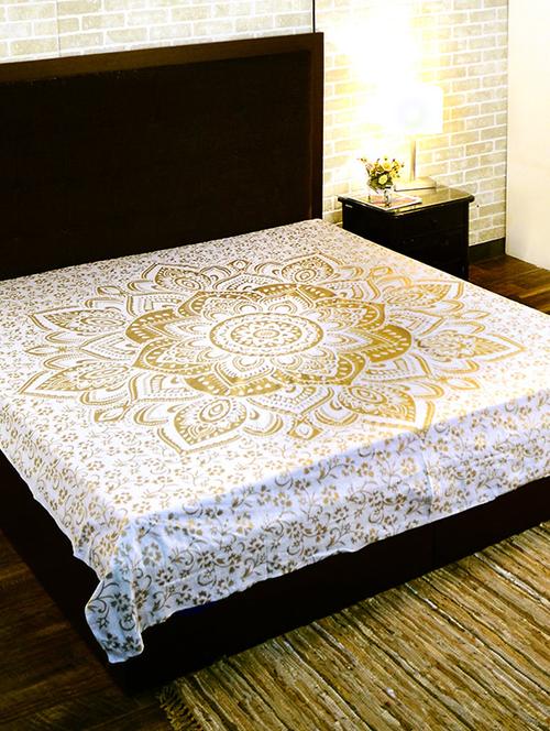 Cotton Traditional Printed Double Bed Sheet/Tapestry - 14452136 - Standard Image - 1