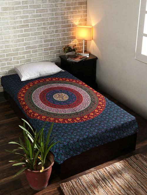 Cotton Traditional Printed Single Bed Sheet/Tapestry - 14452153 - Very Small Image - 1