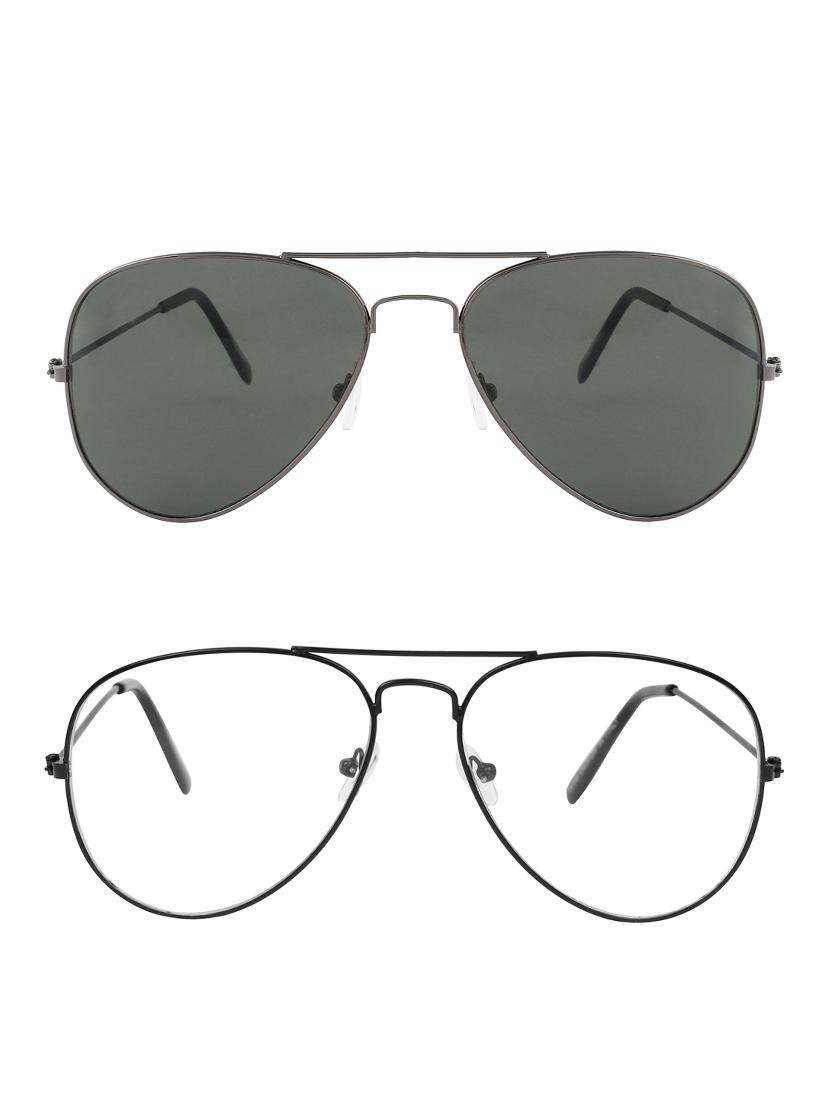 zyaden full rim aviator sunglasses set of 2 - 14452272 - Zoom Image - 1