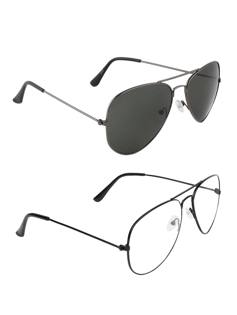 zyaden full rim aviator sunglasses set of 2 - 14452272 - Zoom Image - 2