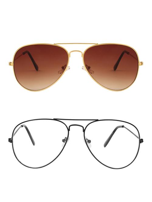 zyaden full rim aviator sunglasses set of 2 - 14452274 - Standard Image - 1