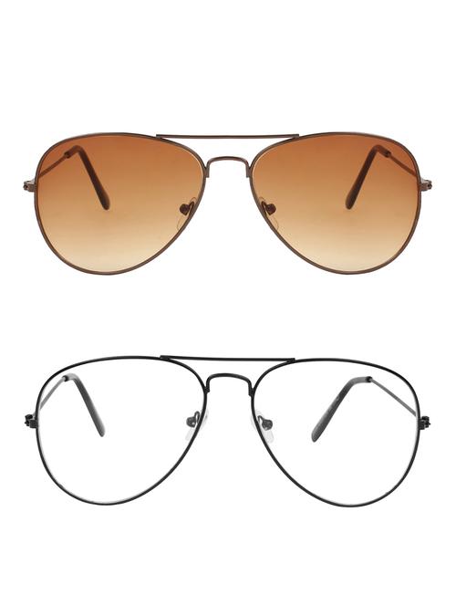 zyaden full rim aviator sunglasses set of 2 - 14452275 - Standard Image - 1