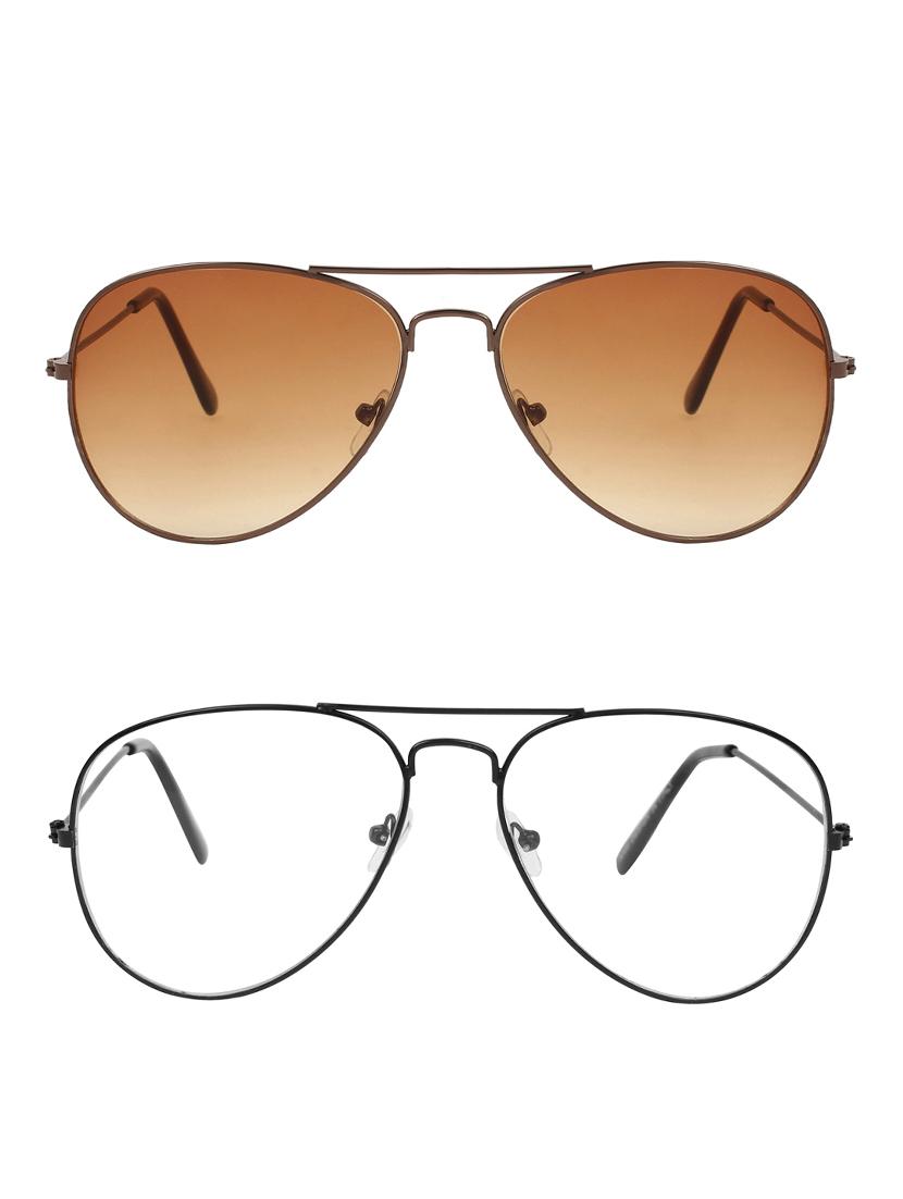 zyaden full rim aviator sunglasses set of 2 - 14452275 - Zoom Image - 1
