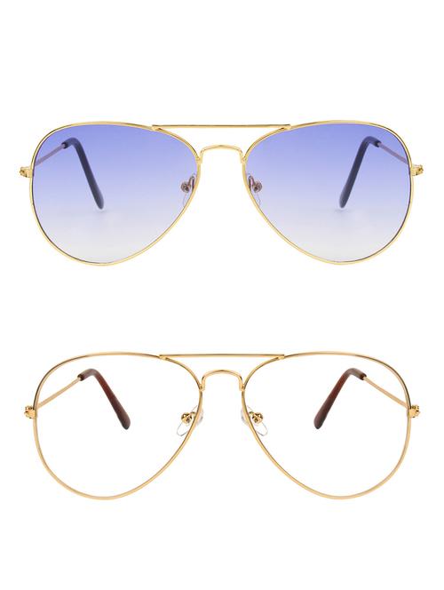 zyaden full rim aviator sunglasses set of 2 - 14452289 - Standard Image - 1