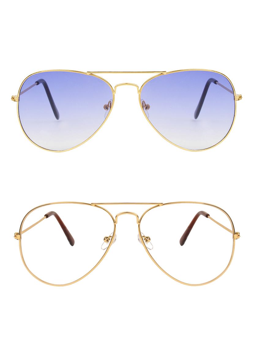zyaden full rim aviator sunglasses set of 2 - 14452289 - Zoom Image - 1