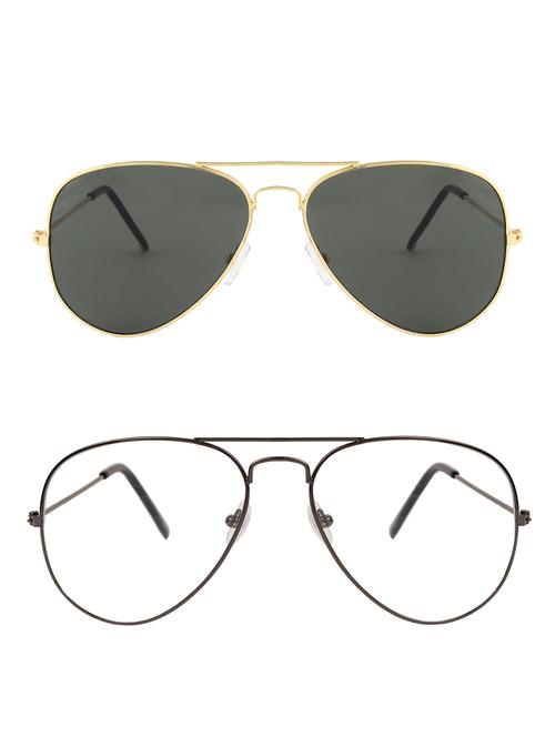 zyaden full rim aviator sunglasses set of 2 - 14452296 - Standard Image - 1