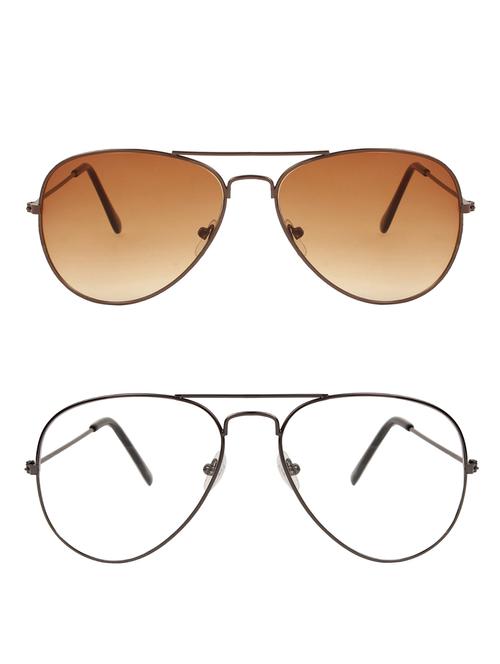 zyaden full rim aviator sunglasses set of 2 - 14452301 - Standard Image - 1