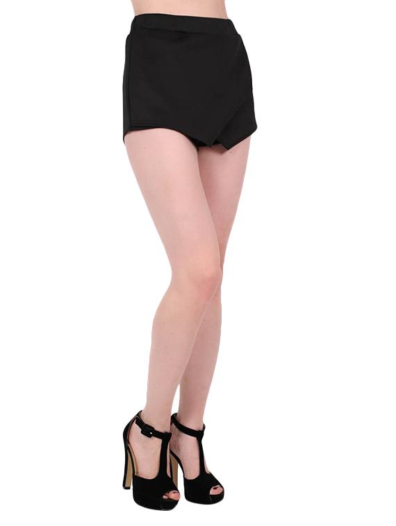 black solid skorts - 14453069 - Zoom Image - 1
