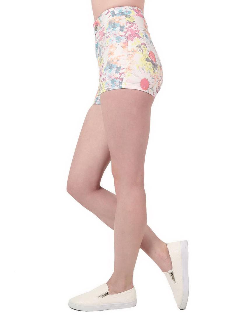 mid rise floral shorts - 14453071 - Zoom Image - 2