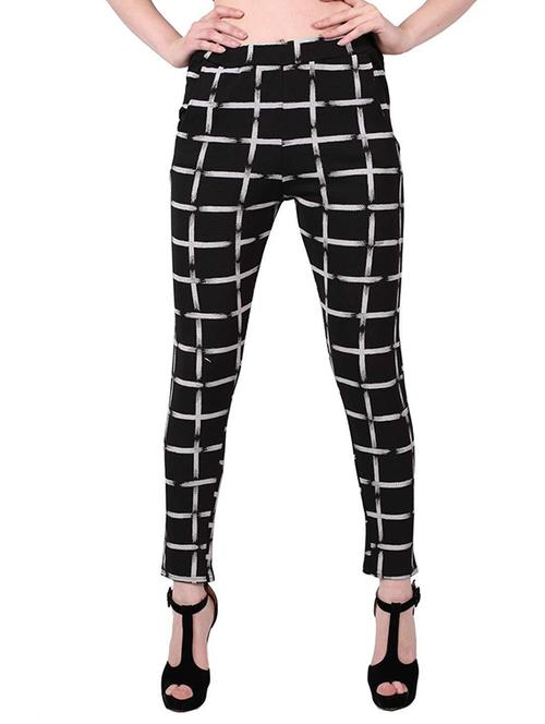 black checkered jegging - 14453081 - Standard Image - 1