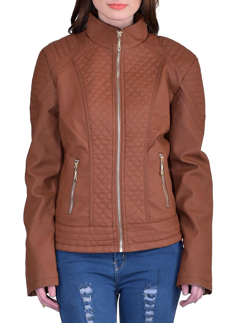 brown leatherette jacket - 14453382 - Zoom Image - 1