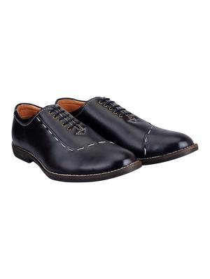 blue leatherette lace-up oxford - 14453449 - Standard Image - 2