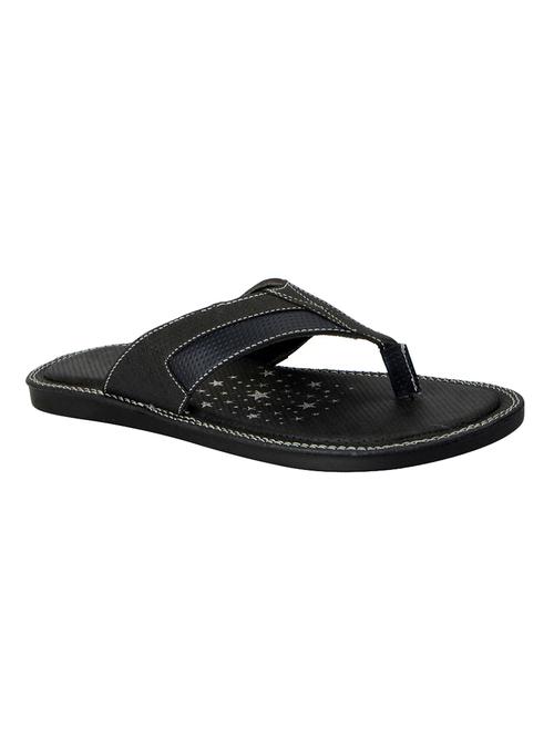 black leatherette toe separator slippers - 14453464 - Standard Image - 1