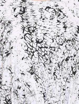 white block printed asymmetric dress - 14453691 - Standard Image - 4