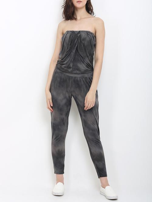 grey viscose full leg jumpsuit - 14453699 - Very Small Image - 1