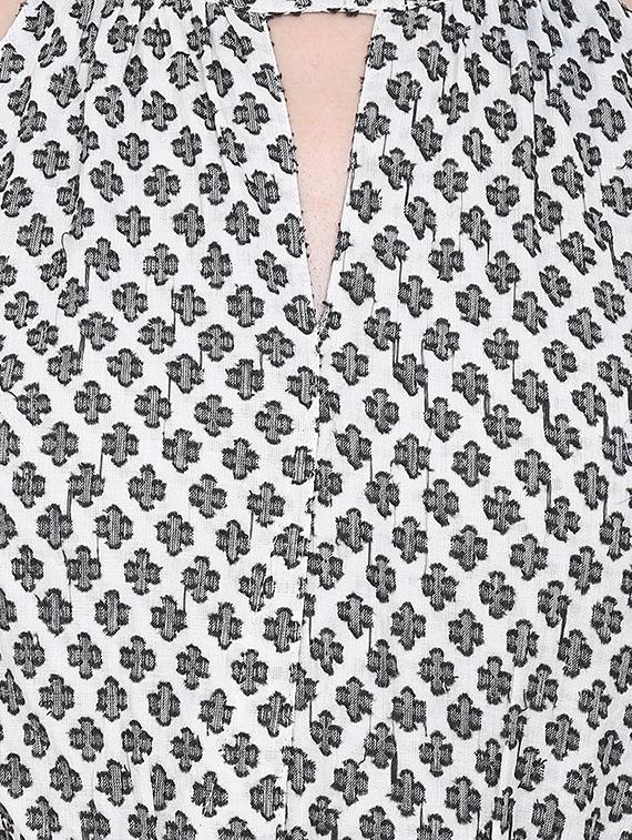 cream cotton open back & tie top - 14453767 - Zoom Image - 4