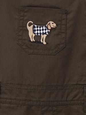 dog embroidered dungaree - 14454257 - Standard Image - 3