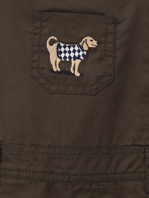 dog embroidered dungaree - 14454257 - Zoom Image - 3