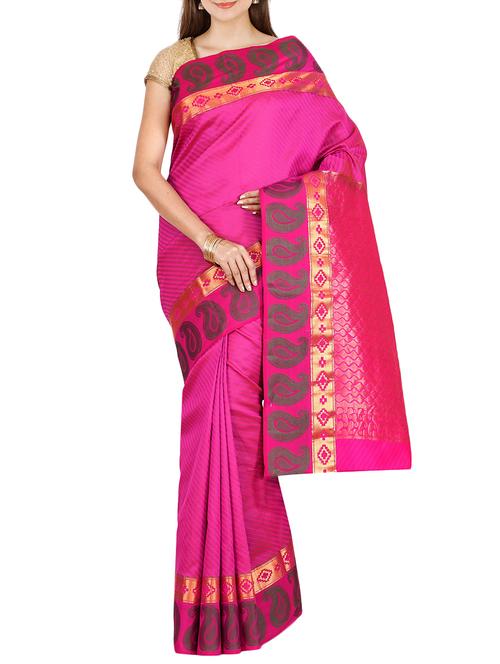 The Chennai Silks purple kanjivaram saree with blouse - 14454344 - Standard Image - 1