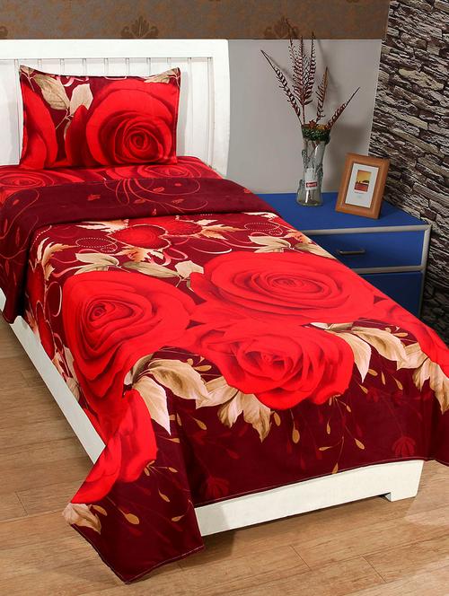 Printed Cotton Single Bed Sheet - 14455715 - Very Small Image - 1