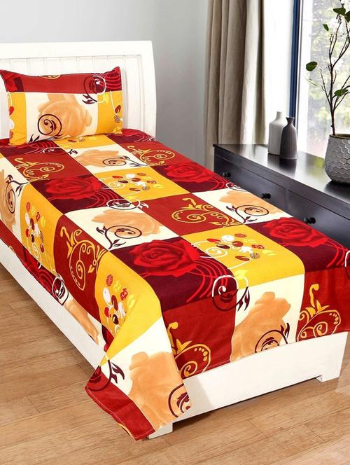 Printed Polycotton Single Bed Sheet - 14455721 - Very Small Image - 1
