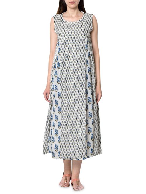 pink lemon blue cotton a-line gown - 14455788 - Standard Image - 1