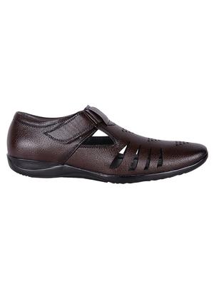 brown faux leather slip on sandals - 14455820 - Standard Image - 2