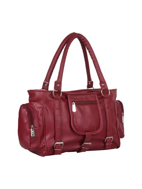 maroon leatherette handbag - 14455970 - Very Small Image - 1
