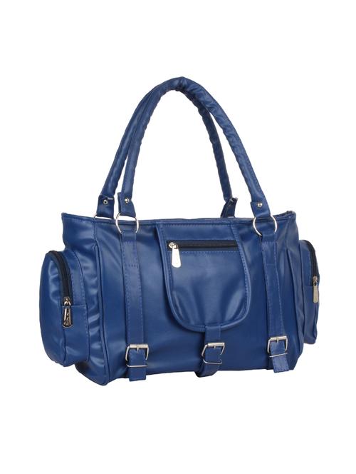 blue leatherette handbag - 14455972 - Very Small Image - 1
