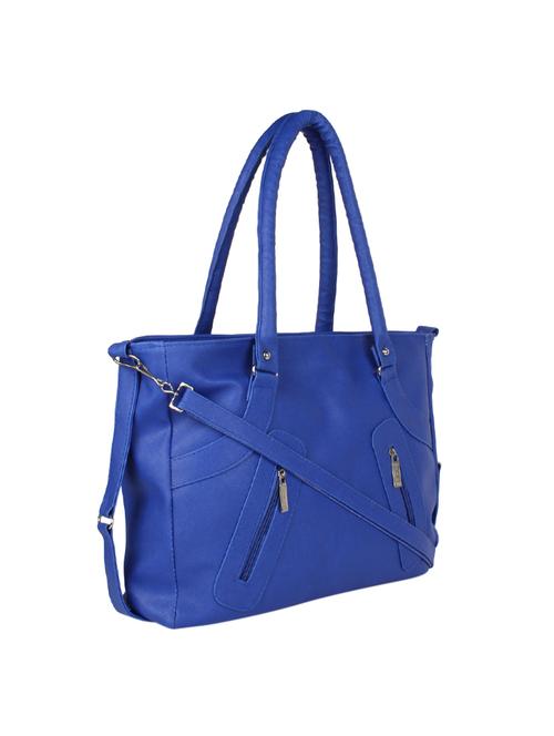 blue leatherette regular handbag - 14455978 - Very Small Image - 1