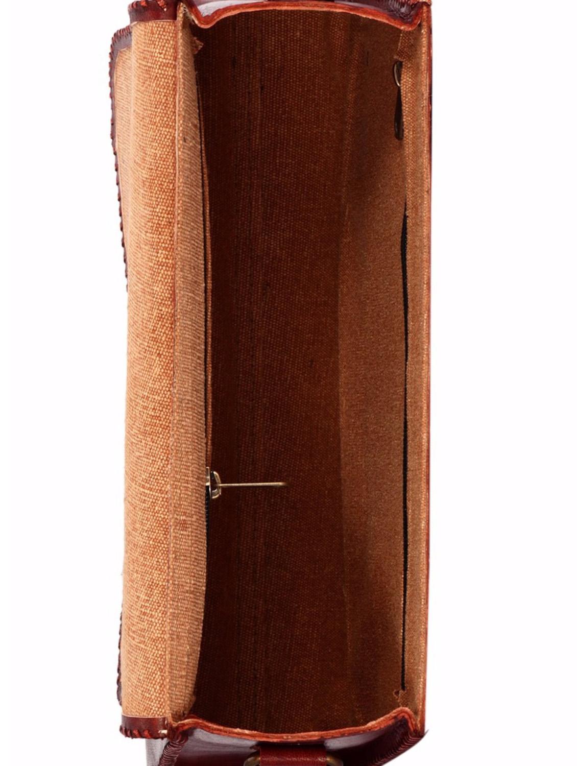 brown leather regular sling bag - 14456294 - Zoom Image - 2
