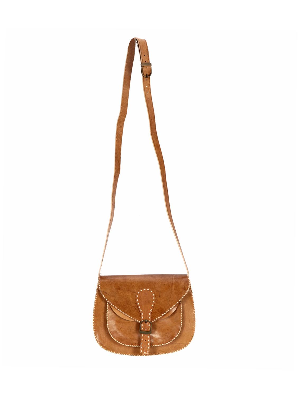 brown leather regular sling bag - 14456295 - Zoom Image - 4