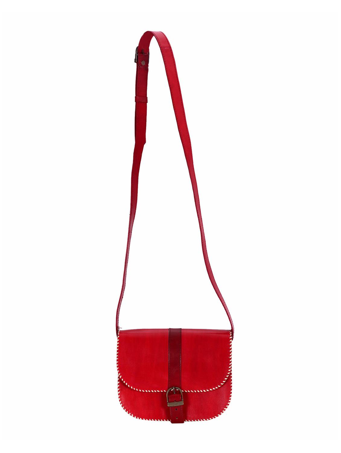 red leather regular sling bag - 14456296 - Zoom Image - 4