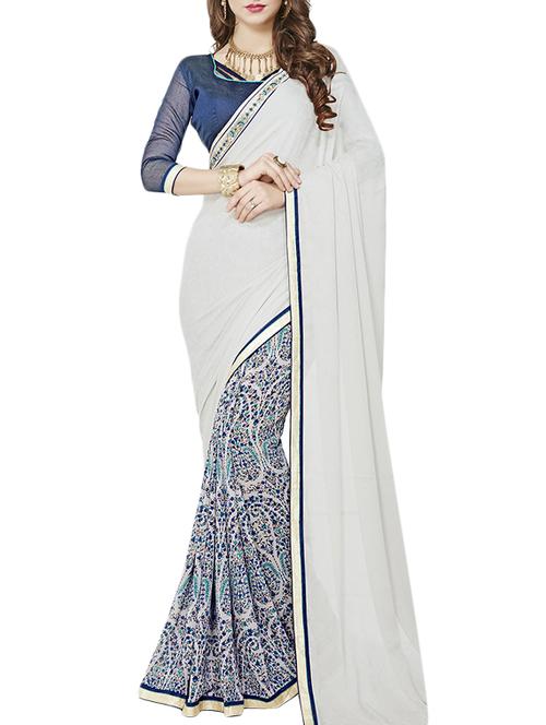 multi colored half and half saree - 14456510 - Very Small Image - 1