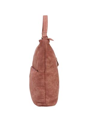 brown leatherette hobo handbag - 14456721 - Standard Image - 4