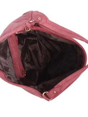 red leatherette hobo handbag - 14456723 - Standard Image - 3