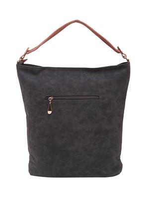 black leatherette hobo handbag - 14456724 - Standard Image - 2