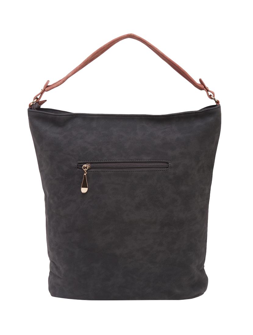 black leatherette hobo handbag - 14456724 - Zoom Image - 2