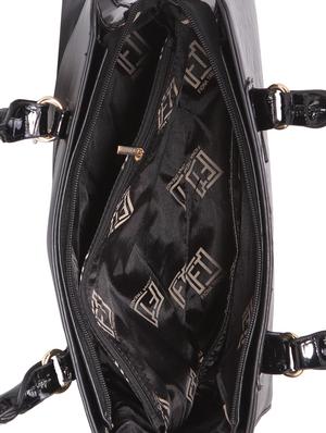 black leatherette handbag - 14456750 - Standard Image - 3