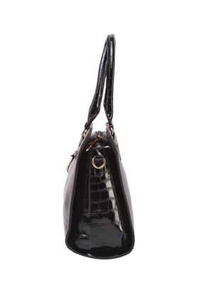 black leatherette handbag - 14456750 - Standard Image - 4