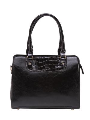 black leatherette handbag - 14456750 - Standard Image - 5