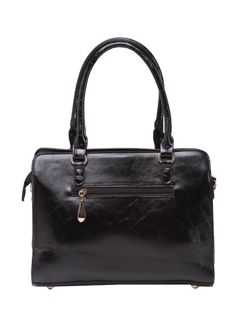 black leatherette handbag - 14456750 - Zoom Image - 2