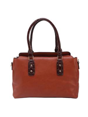 brown leatherette handbag - 14456754 - Standard Image - 2