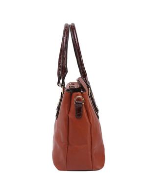 brown leatherette handbag - 14456754 - Standard Image - 4