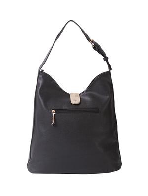 black leatherette hobo handbag - 14456757 - Standard Image - 2