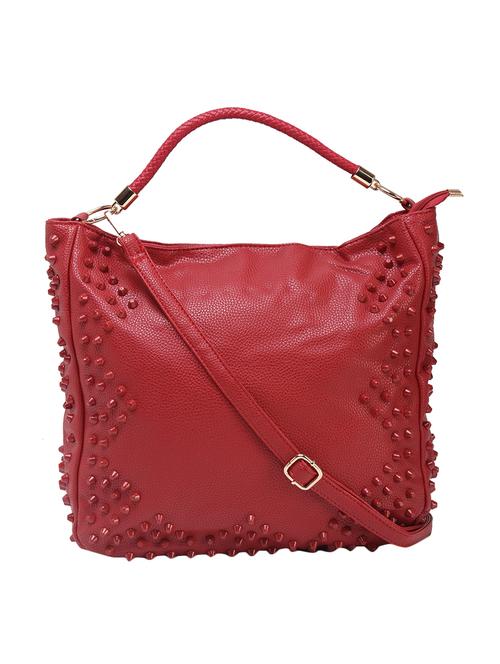 red leatherette regular handbag - 14456776 - Standard Image - 1