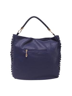 blue leatherette regular handbag - 14456777 - Standard Image - 2